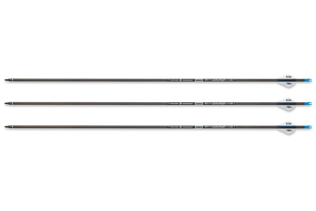 3 PACK CARBON SAVAGE ARROWS ID6.2 350 - 30" BLAZER