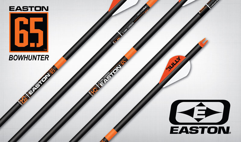 Easton 6.5 mm Bowhunter Fletched Arrows pk 6