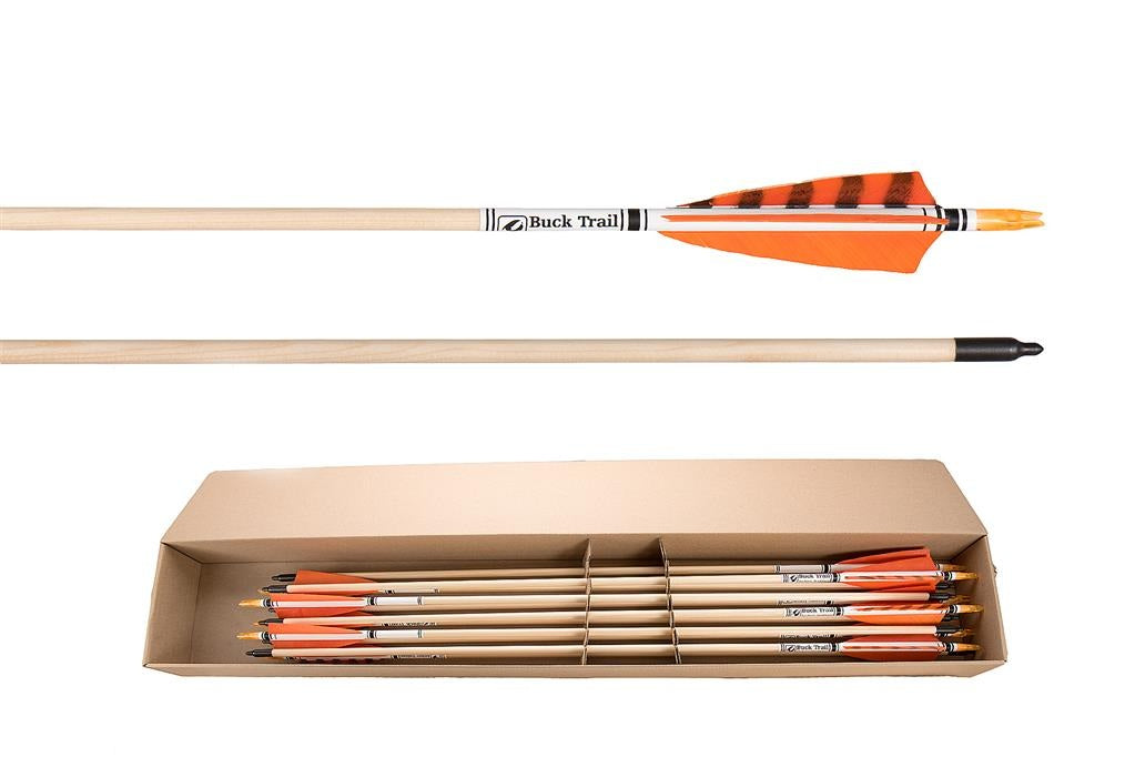 BT-WOODEN ARROWS DELUXE SPRUCE WOOD 5/16 12PK