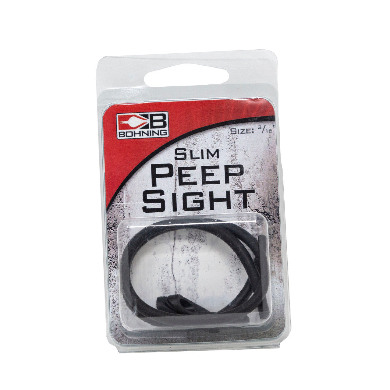 Peep sight with elastic Bohning