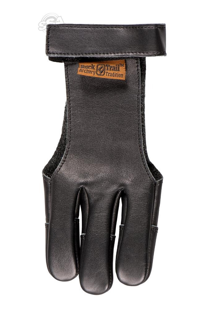 SHOOTING GLOVE BLACK BUCK WITH BLACK LEATHER FINGERTIPS - BT