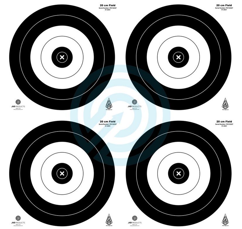 JVD Products Target Faces IFAA Field 4 x 20 cm