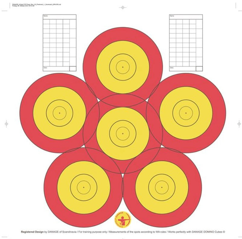 PRACTICE FACES 40CM 6-SPOT REINFORCED