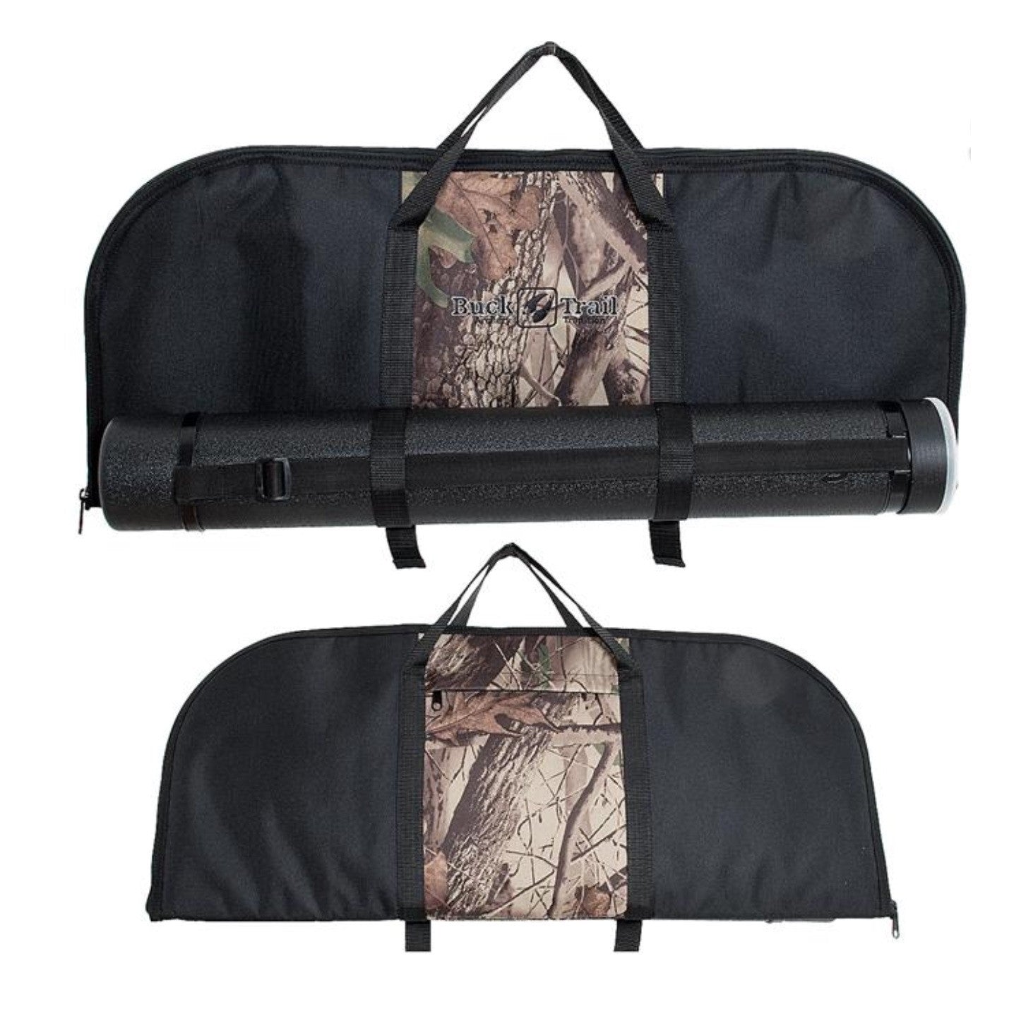 BUCK TRAIL TRADITIONAL SOFT CASE T/D HUNTING 70CM x 30CM WITH ARROW CANNISTER BLACK/CAMO